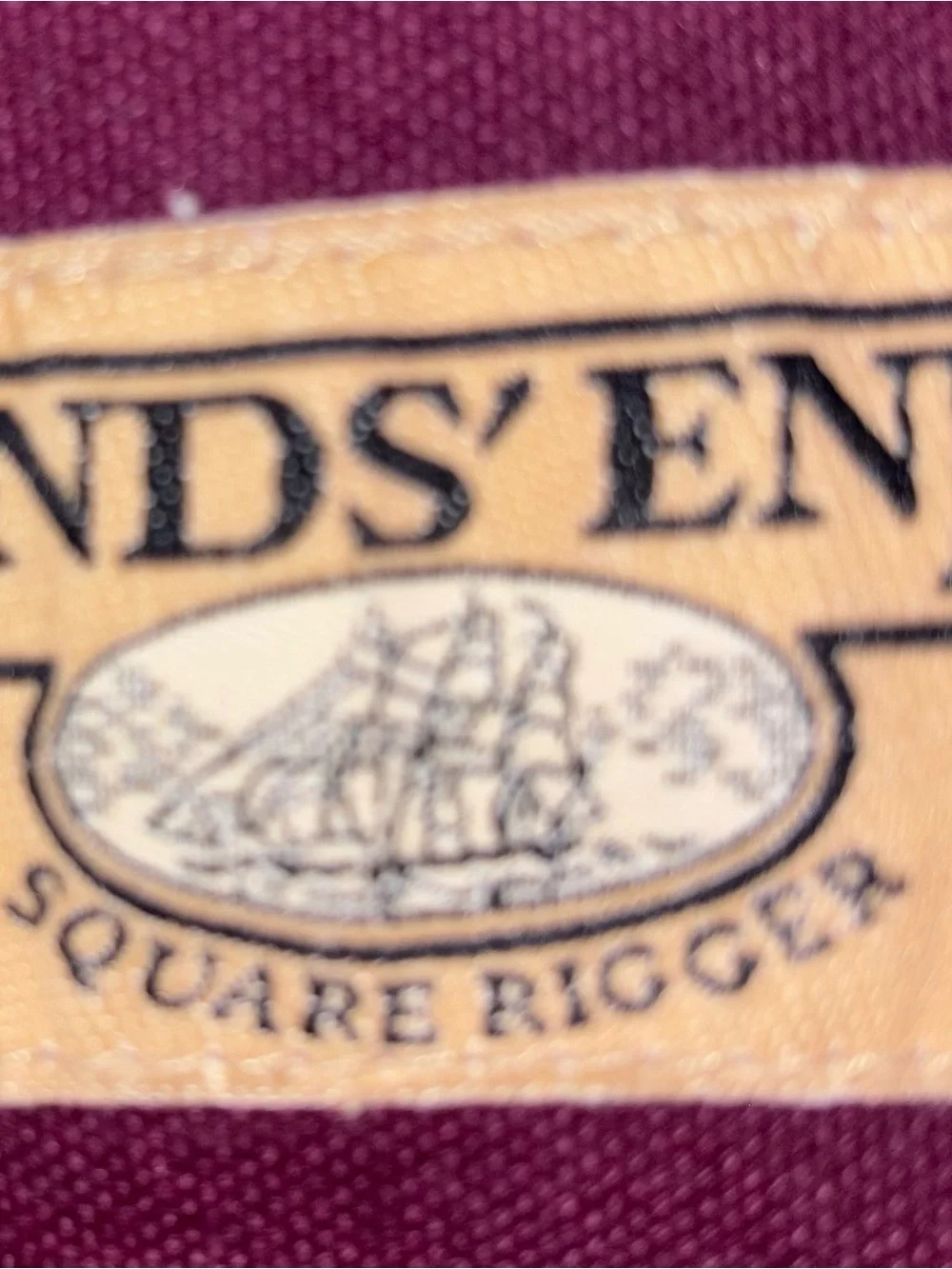 Lands' End Plum Canvas Duffel Bag